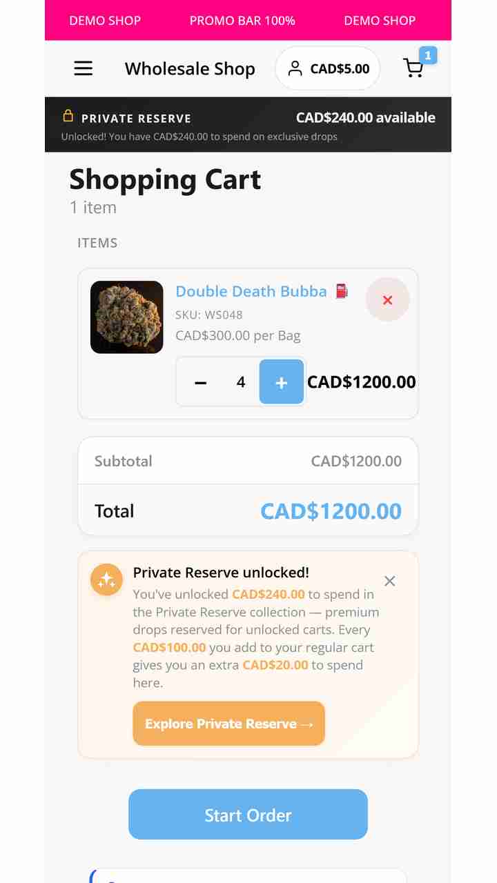 Wholesale demo screenshot 5