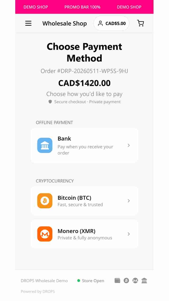 Wholesale demo screenshot 7